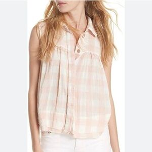 Free People Hey There Sunrise Button Down Top